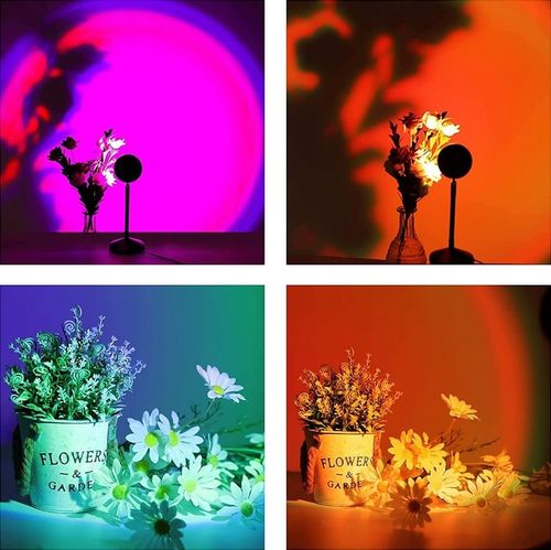 LAMPKA LED SUNSET RGB ZACHÓD SŁOŃCA PILOT PREZENT do sypialni salonu pokoju na Arena.pl