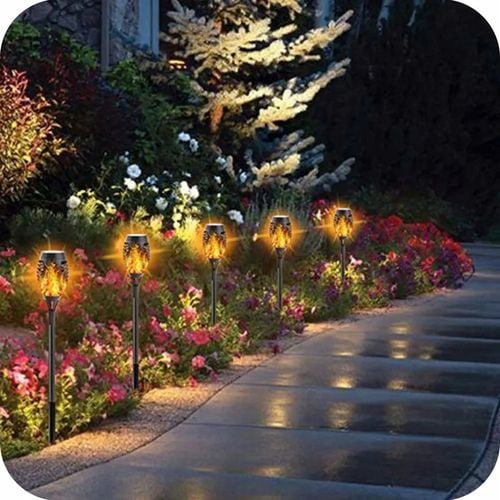 LAMPA SOLARNA POCHODNIA LAMPKI SOLARNE DO OGRODU OGRODOWE LED 4 SZTUKI na Arena.pl