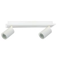Lampa ścienno-sufitowa biała listwa 40 cm 2xGU10 + LED 8W Light Prestige