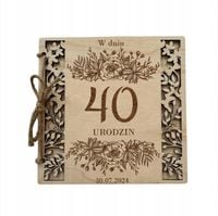 Kartka urodzinowa na urodziny 18 30 40 50 60 DREWNO PREZENT PERSONALIZACJA