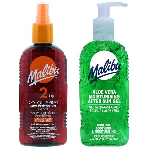 Malibu SPF2 Olejek Brązujący 200ml + Aloe Żel Po Opalaniu 200ml na Arena.pl