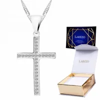 Łańcuszek srebrny naszyjnik 925 Krzyż Krzyżyk