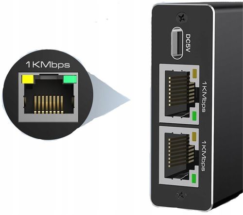 Adapter rozdzielacz mini Switch splitter LAN Ethernet RJ45 3xRJ45 1000M 1GB na Arena.pl