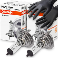 ŻARÓWKI OSRAM H7 X 2 SZT CLASSIC ŻARÓWKA SAMOCHODOWA 12V 55W RĘKAWICZKI