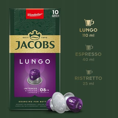 Kapsułki Jacobs Lungo 6, 8 do Nespresso(r)* 100 kaw zestaw 90+10 GRATIS! na Arena.pl