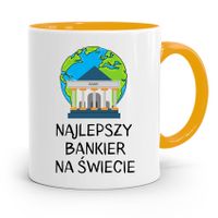 Dla Bankiera Kubek Żółty Na Prezent Na Urodziny Z Nadrukiem Ze Zdjęciem