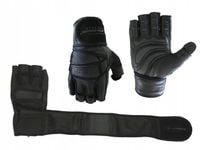 Rękawice Rękawiczki skórzane treningowe na siłownię męskie ćwiczeń