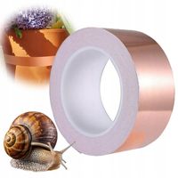 FOLIA MIEDZIANA ŚLIMAKI TAŚMA KLEJĄCA SAMOPRZYLEPNA EMI WODOODPORN 25M 50MM