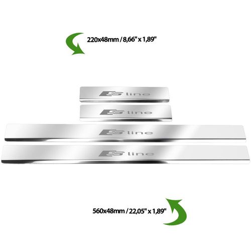 Listwa progowa AUDI A4 B9 SLINE Stal nierdzewna 304 połysk 4szt na Arena.pl