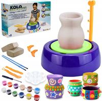 Koło garncarskie zestaw z gliną farbami kreatywny