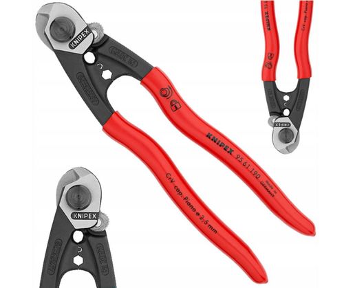 NOŻYCE DO LIN STALOWYCH 95 61 190 KNIPEX na Arena.pl