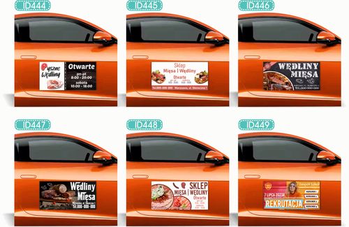 Magnes na samochód auto reklama magnetyczna 60x30 cm klinika weterynaryjna na Arena.pl