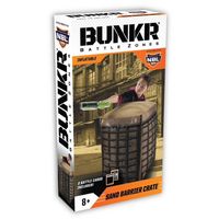 BUNKR DMUCHANA PRZESZKODA DO NERF SKRZYNIA Z PIASKIEM PODSTAWA WODNA +KARTY