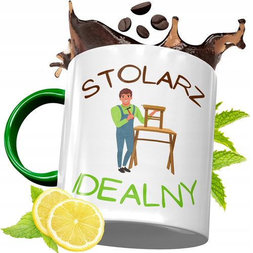 Kubek Zielony Dla Stolarza Na Urodziny Prezent Z Nadrukiem Ze Zdjęciem na Arena.pl