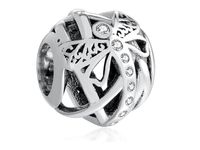 Rodowany srebrny charms pandora ważka dragonfly cyrkonie srebro 925 QS0804