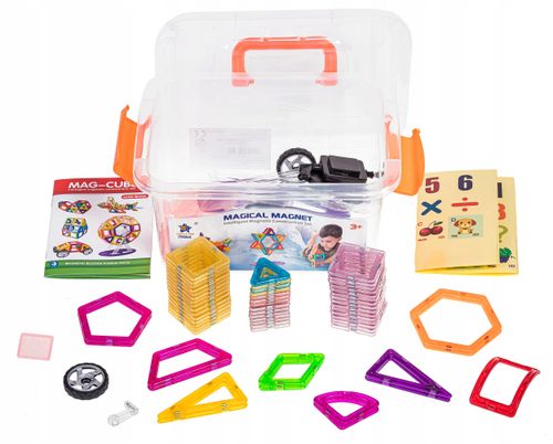 KLOCKI MAGNETYCZNE KUFEREK 112 EL. NR:6522 na Arena.pl