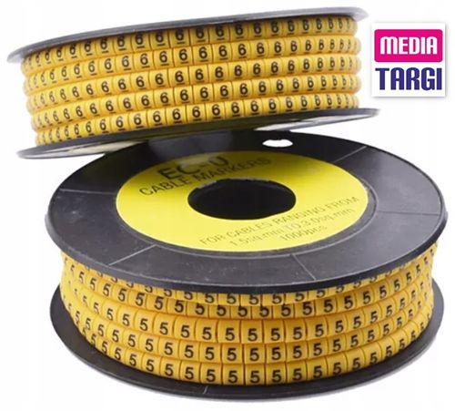 Oznaczniki przewodów NUMER 6, 1.5-6mm 100 szt na Arena.pl