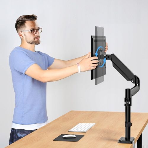 Regulowany WYSOKI Uchwyt Biurkowy do Monitora WIESZAK NA Monitor LCD 13-32" na Arena.pl