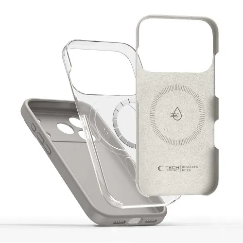 etui tech-protect silicone magsafe na iphone 17 pro max - szare na Arena.pl
