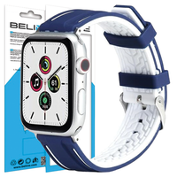 beline pasek apple watch solid silicone38/40/41mm granatowo-biały