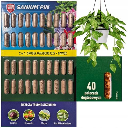 SANIUM PIN 2w1 Pałeczki Owadobójcze + Nawozowe na Ziemiórki Tarczniki na Arena.pl