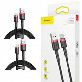 2X BASEUS KABEL USB-C TYP C 2M 200CM WYTRZYMAŁY MOCNY SZYBKI PLECIONY 2A QC