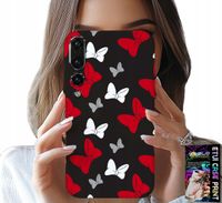 ETUI DO HUAWEI P20 PLUS - KOKARDKI CZERWONO BIAŁE MYSZKA, WZORY