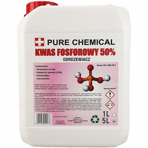 ODRDZEWIACZ DO STALII I ŻELIWA KWAS FOSFOROWY 5L na Arena.pl