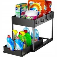 ORGANIZER POD ZLEW 2 POZIOMOWY WYSUWANA PÓŁKA REGAŁ STOJAK DO KUCHNI