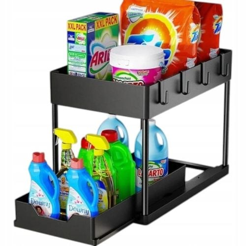 ORGANIZER POD ZLEW 2 POZIOMOWY WYSUWANA PÓŁKA REGAŁ STOJAK DO KUCHNI na Arena.pl
