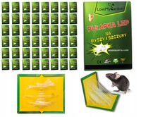 Zestaw 50 Lep na Myszy Szczury Myszołapka Mocna Łapka Lep Silny Klej