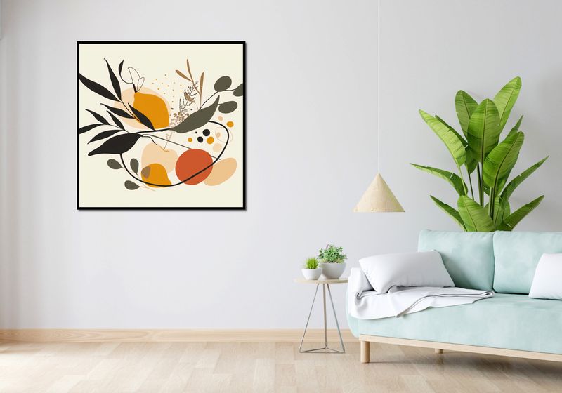 Plakat 100x100cm Botaniczny Wir zdjęcie 4