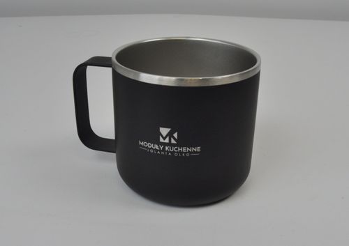 Kubek ze stali nierdz. logo, grawer 350 ml 10szt. 8,5 cm x 8 cm biały na Arena.pl