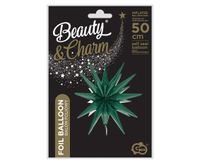 BALON FOLIOWY GWIAZDA 3D ZIELEŃ BUTELKOWA 50x46CM GODAN