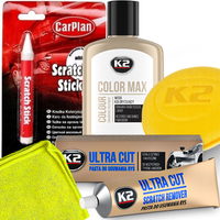 ZESTAW KREDKA +PASTA +WOSK KOLORYZUJĄCY SAMOCHODOWY DO USUWANIA RYS NA RYSY
