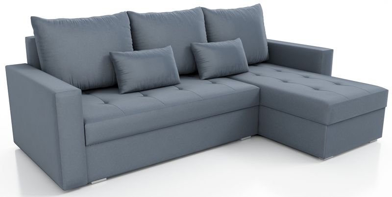 Rozkładany narożnik Focus pikowany z pojemnikiem zdjęcie 1