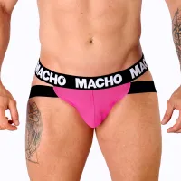 macho mx28fr jockstrap rożowy neonowy s - elastyczny anatomiczny