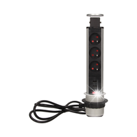 GNIAZDO MEBLOWE 3X250V USB WYSUWANE Z BLATU 6CM