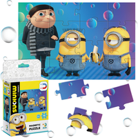 Puzzle Magnetyczne Edukacyjne Minionki 16 El. Kolorowa Układanka Dla Dzieci