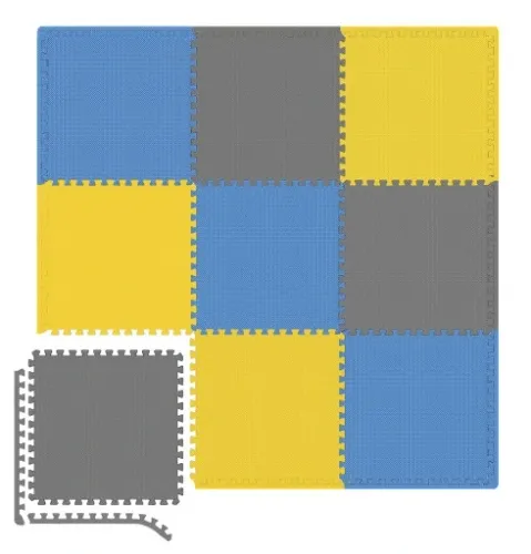 Ochrona podłogi wytrzymała mata puzzle pod sprzęt fitness do siłowni 9szt na Arena.pl