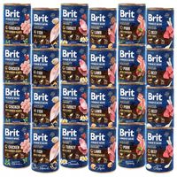 BRIT BY NATURE Karma mokra dla psa mix smaków 24 x 400g