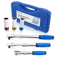 Zestaw kluczy teleskopowych z grzechotką + nakrętki 17 19 21mm