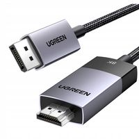 2 x UGREEN KABEL PRZEWÓD DISPLAYPORT MĘSKI DO HDMI MĘSKI 8K 60HZ 2M