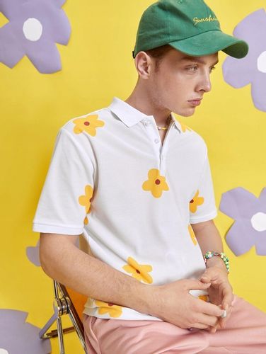 L SHEIN _S1H BIAŁA KOSZULKA W KWIATY na Arena.pl