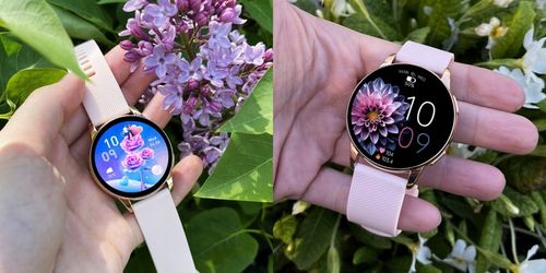 SMARTWATCH ZEGAREK DAMSKI ELEGANCKI ROZMOWY POWIADOMIENIA MENU PL AMOLED na Arena.pl