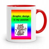 Kubek Czerwony Dla Grafika Graphic Is My Passion Z Nadrukiem Ze Zdjęciem