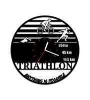 Zegar ścienny z płyty winylowej Triathlon 1/4 IM 80.8