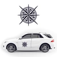 NAKLEJKA NA SAMOCHÓD wodoodporna róża wiatrów KAMPER camper auto 35 cm