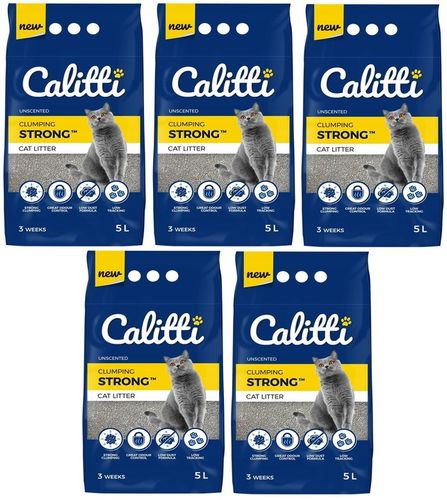CALITTI Strong Unscented Żwirek bezzapachowy 5X5L na Arena.pl