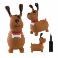 Skoczek Sun Baby REKSIO brązowy do skakania gumowy dla dzieci z pompką